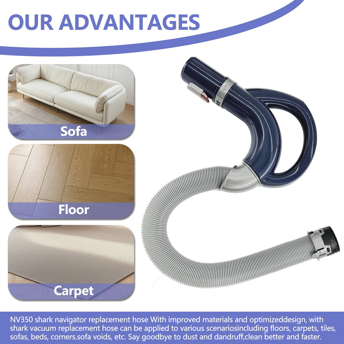 LesinaVac PVC reinforced hose construction with steel coil