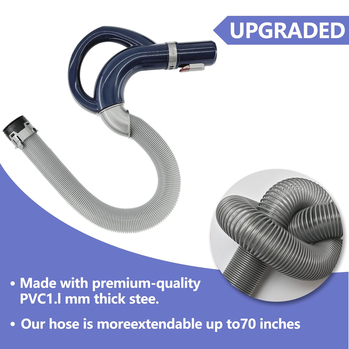 LesinaVac 90-inch extended hose reaches under furniture effectively