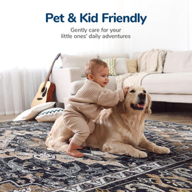 Lessymo machine washable rug simplifies deep cleaning.