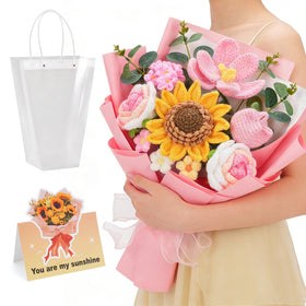 LETAAKA crochet sunflower bouquet for lasting home decor