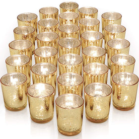 LETINE gold votive candle holders 36-pack for elegant wedding centerpieces