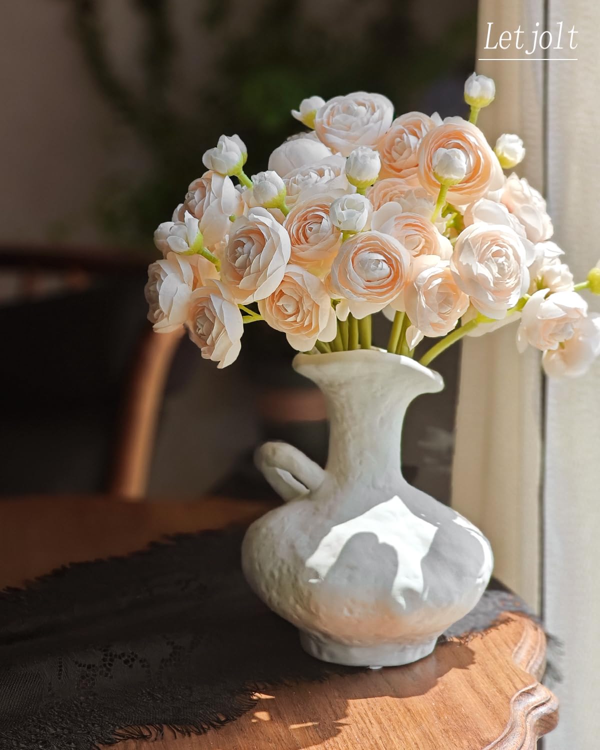 Letjolt Ranunculus artificial flowers provide durable home decor options.