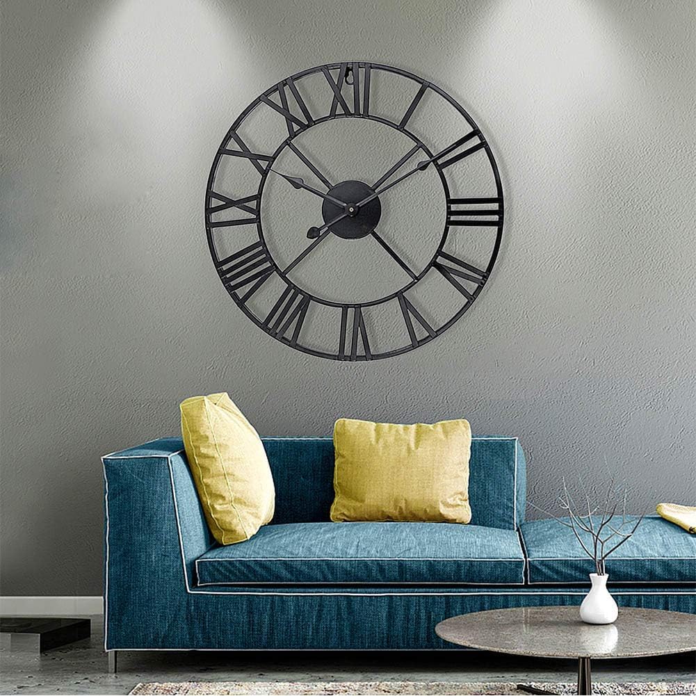 Letmaliy wall clock with back-panel mounting for easy setup