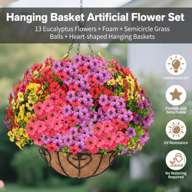 LetuoClips semi-circular moss ball supports easy arrangement in hanging basket