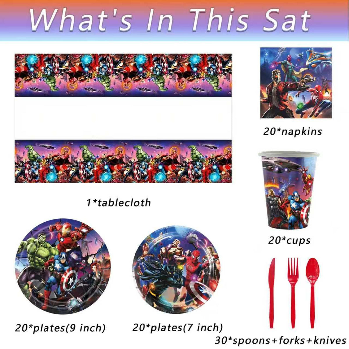 Leuaxmy Avengers cups for spill-safe drinks at lively kids' parties.