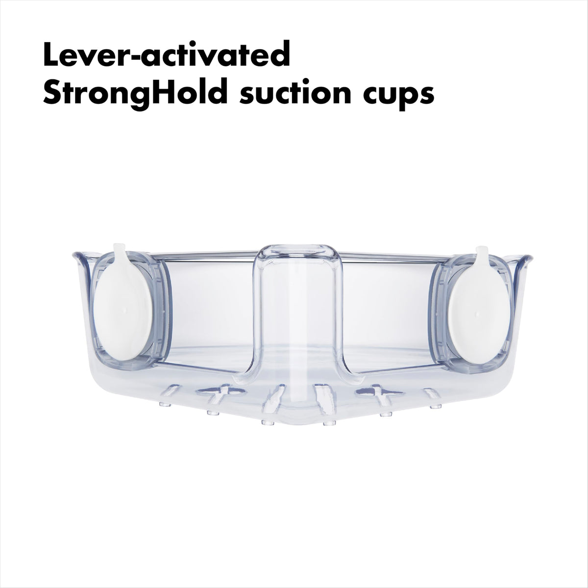 OXO lever-activated StrongHold makes tool-free installation quick.