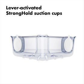 OXO lever-activated StrongHold makes tool-free installation quick.