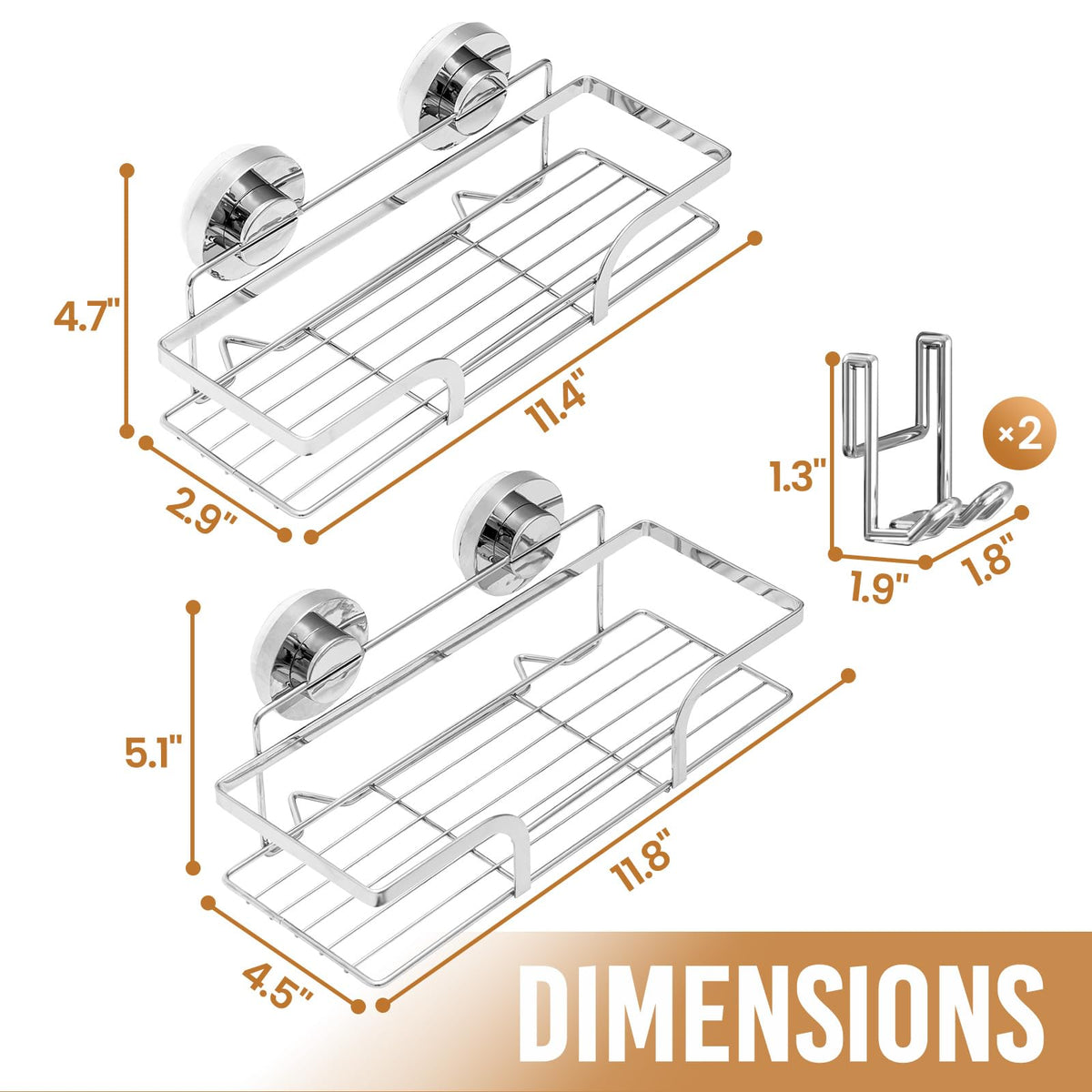 LEVERLOC versatile organizer suits shower, bathroom, kitchen, and RV storage.