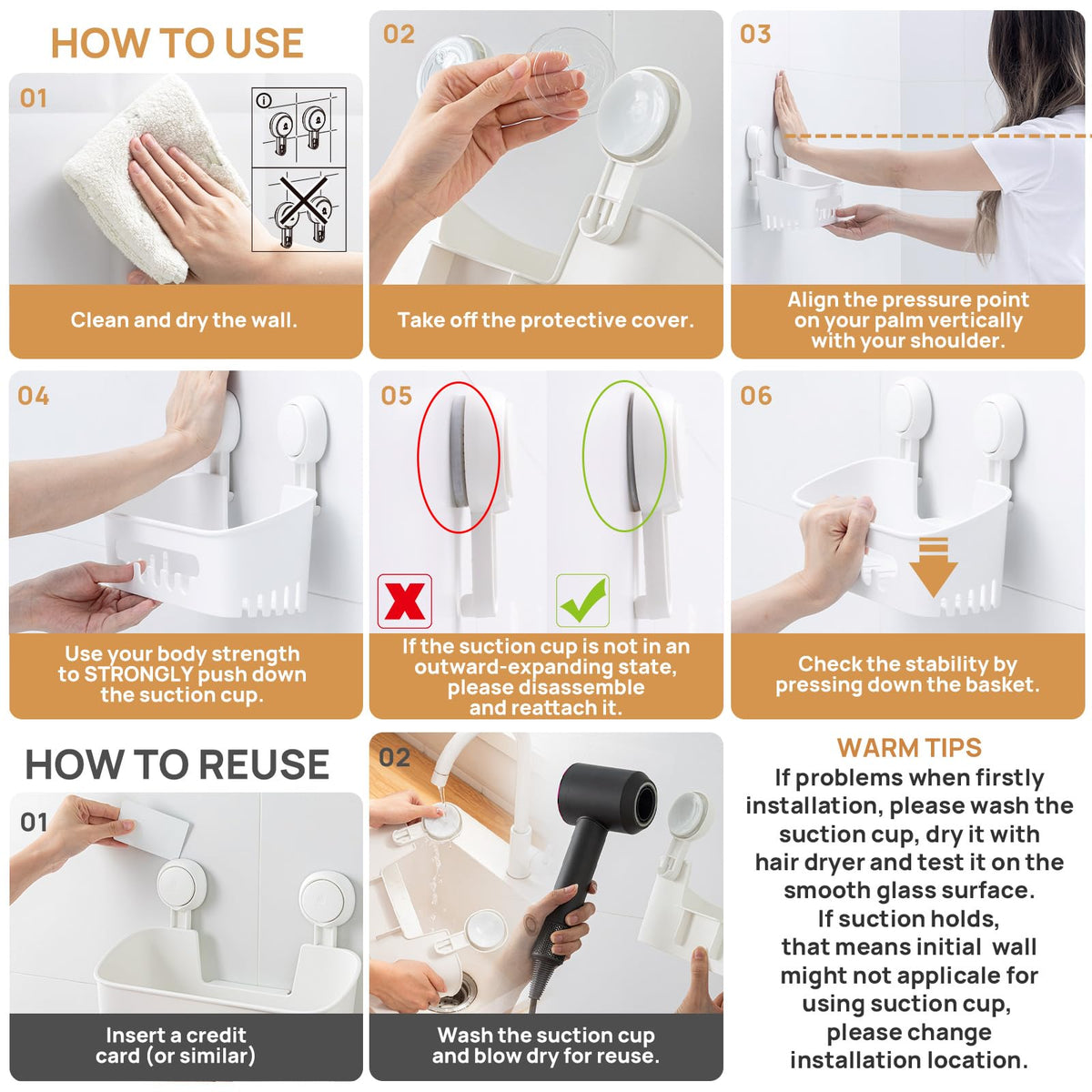 Fence-inspired hooks hold towels or brushes without crowding your shower space.