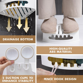 LEVERLOC rustproof white finish resists moisture for long-lasting bathroom storage.