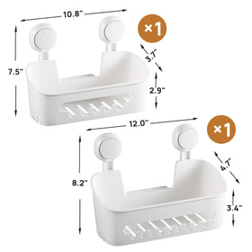 LEVERLOC large basket fits body wash and cosmetics freeing counter space
