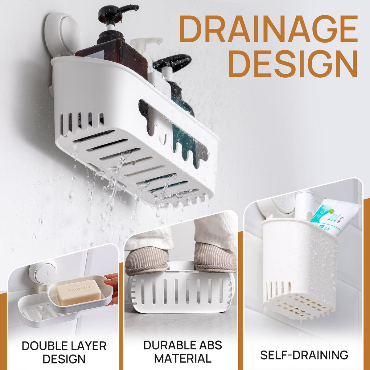 No-drill setup with one-second install keeps your tiles intact and bathroom looking tidy.