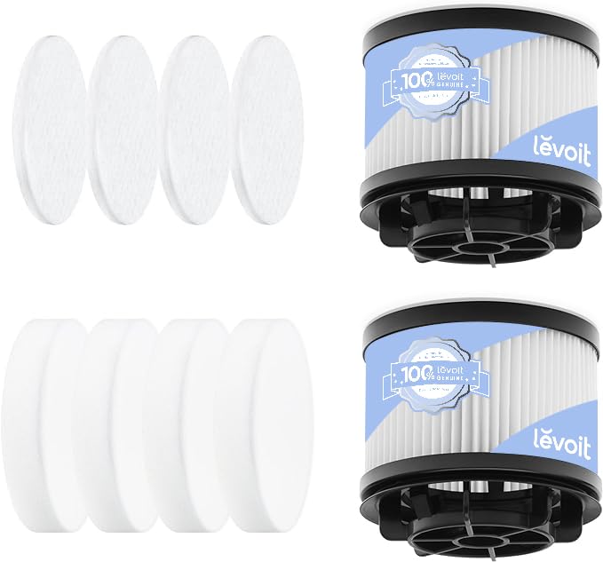 LEVOIT LVAC-200 pre-motor filter pack enhances suction and dust capture.