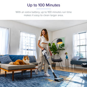 Levoit LVAC-200 removable rechargeable battery for quick swaps and continuous cleaning