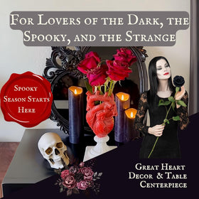 LevOli Poe-inspired heart vase artwork for dark romance decor