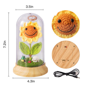 Levvohd LED string lighting illuminates the sunflower scene