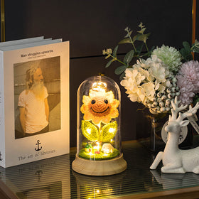 Levvohd Eternal Sunflower LED string close-up for cozy ambiance