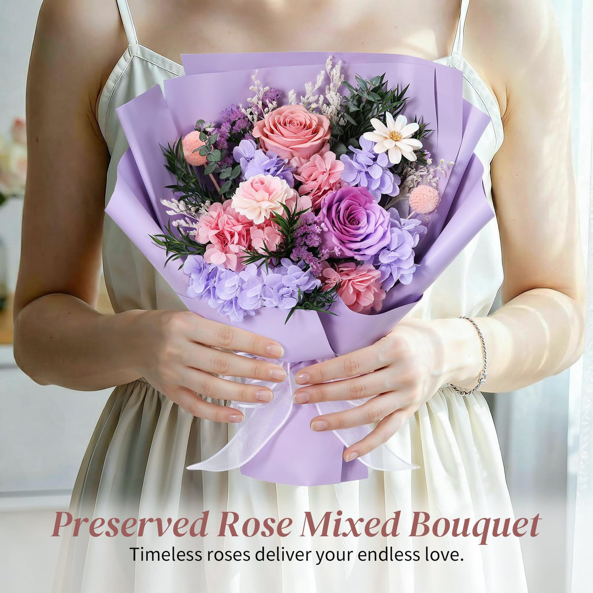 Lewondr preserved flowers require minimal care—dusting keeps beauty intact.