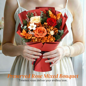 Lewondr preserved bouquet suitable for desks and tables