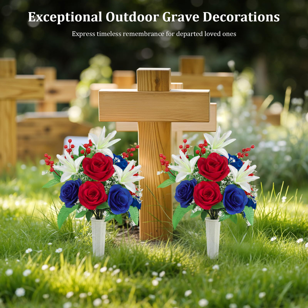 Lewondr weatherproof outdoor flowers endure rain and sun.