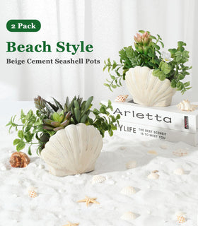Lewondr shell pot minimalist design complements modern interiors