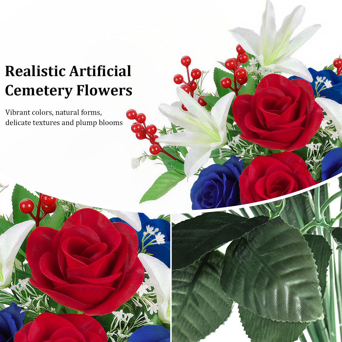 Lewondr UV-resistant faux flowers maintain color and texture through seasons.