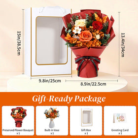 Lewondr six-point-three inch vase included for stylish display