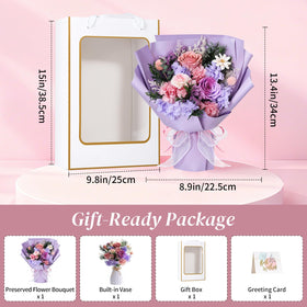 Lewondr bouquet includes a stylish vase for immediate display.