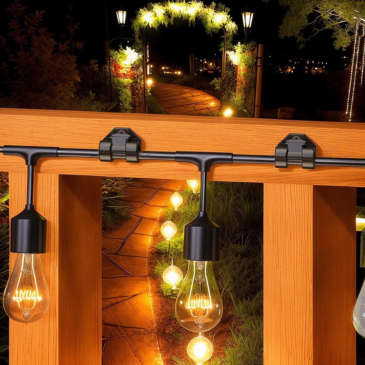 Lewufe light clips offer versatile hanging options for patio, deck, or indoor decor.