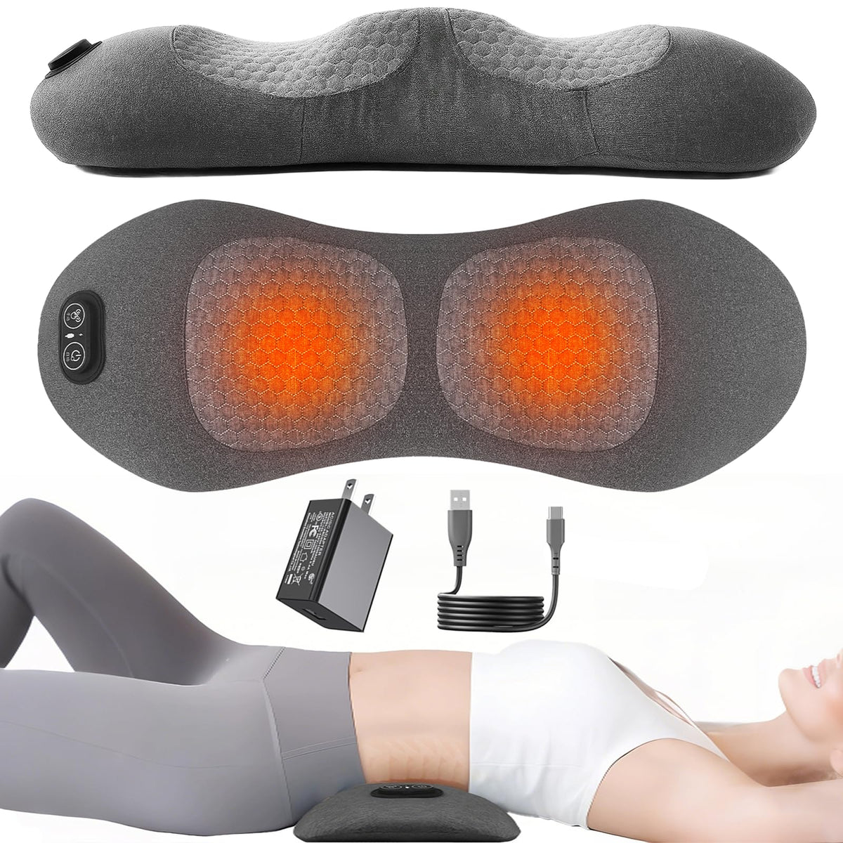 Lewuyoya plug-in 3-in-1 massager control panel enables quick mode switching for customizable relief.