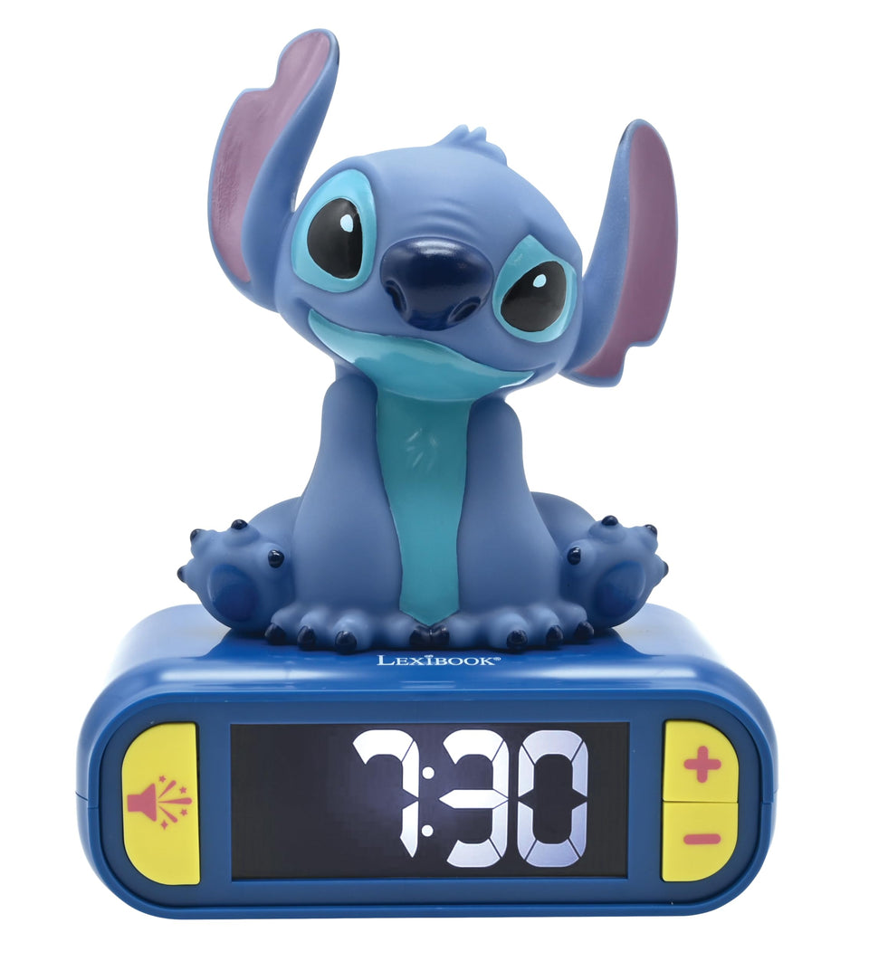 LEXiBOOK Stitch nightlight display glows softly for a cozy bedtime routine.