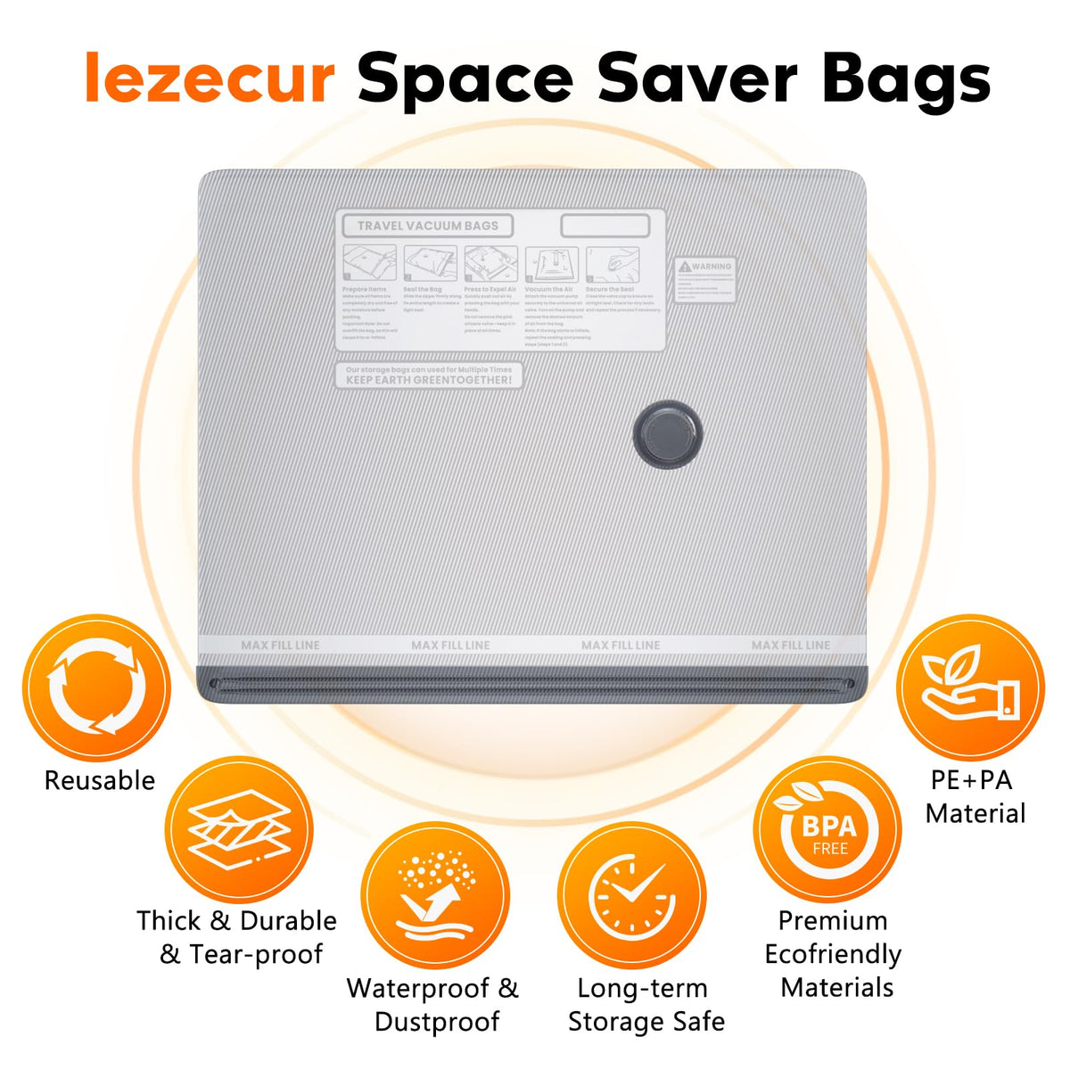 Lezecur tear-proof material protects clothes and bedding