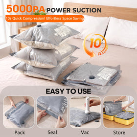 Lezecur three-size vacuum bag set shows versatile storage options