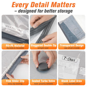 lezecur transparent bag with a writable label area for quick contents identification