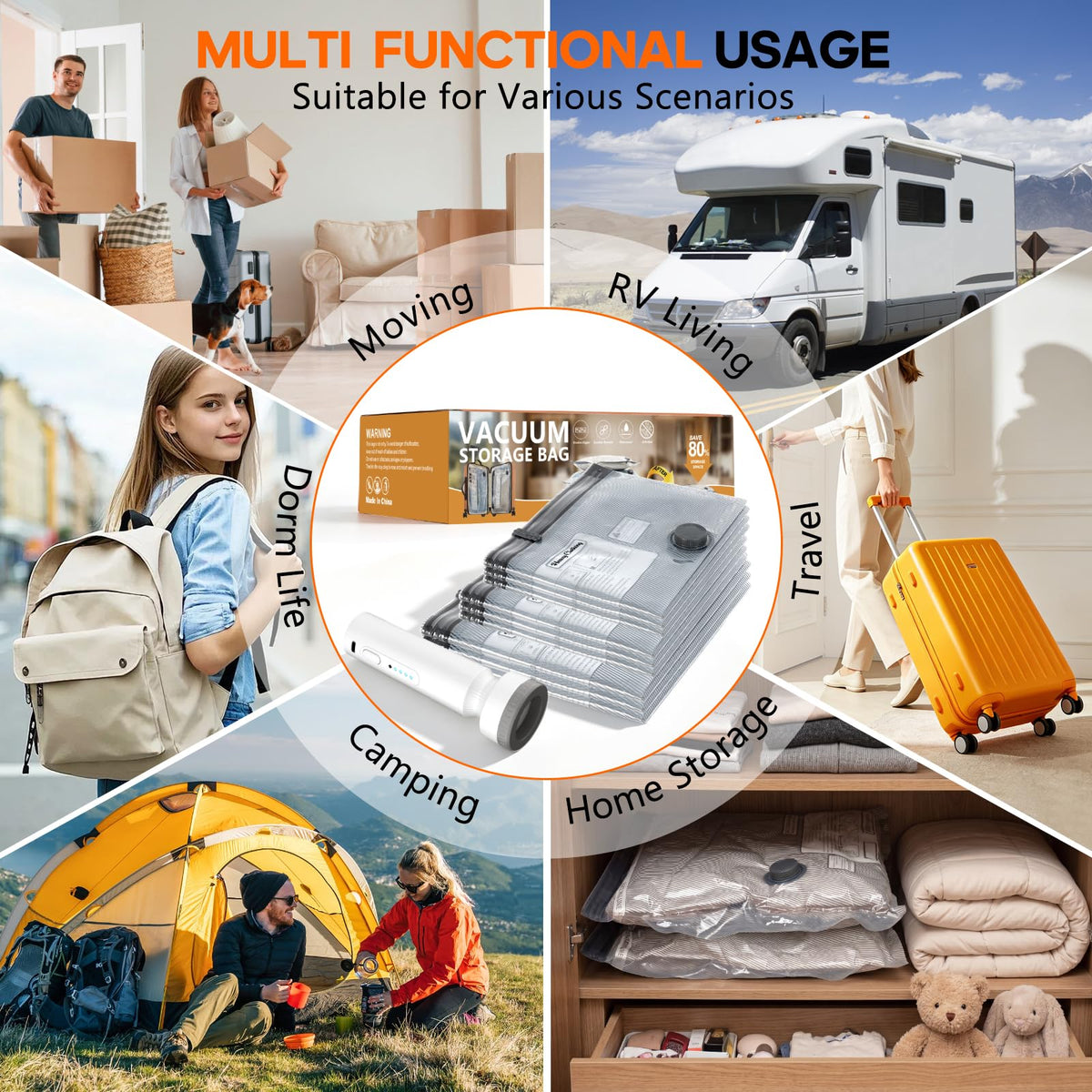 Lezecur compact travel storage aids luggage organization