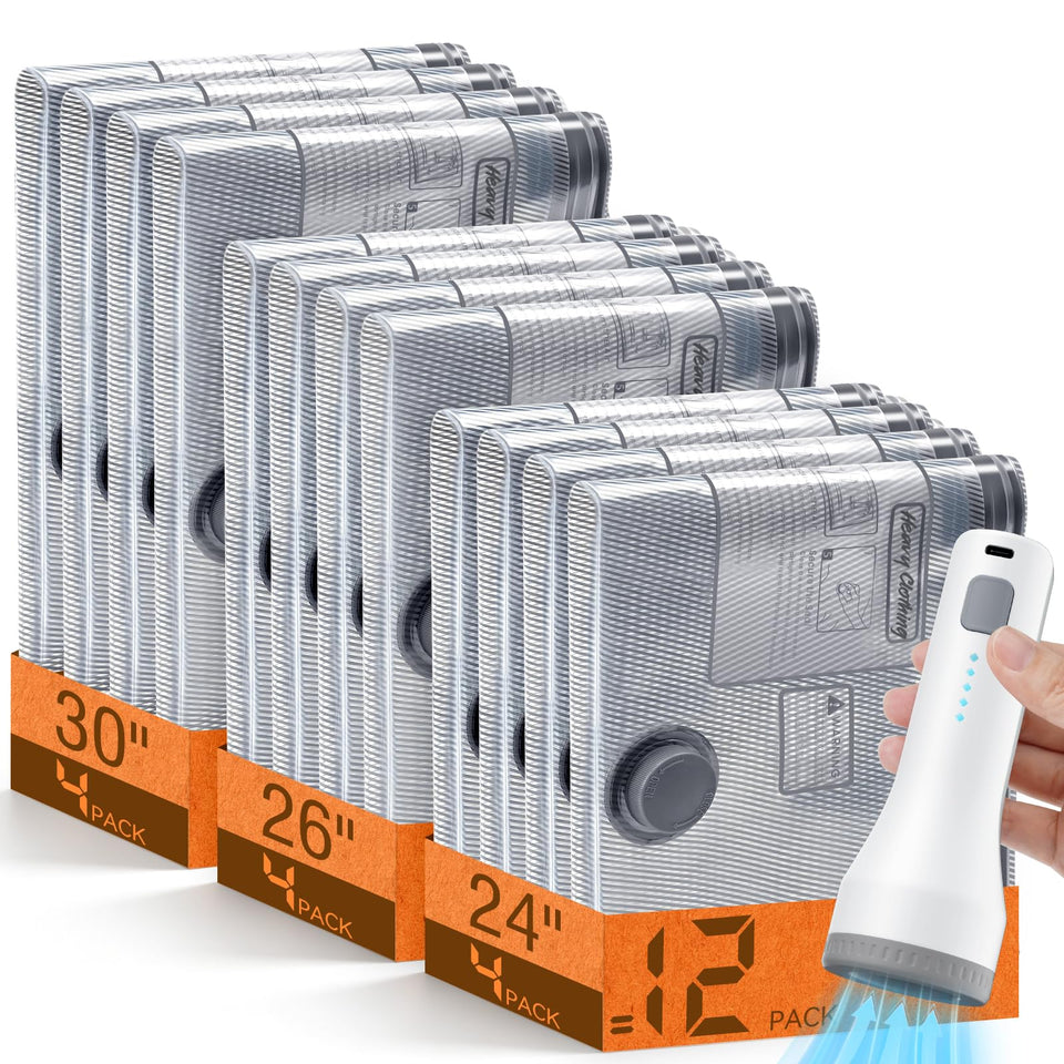 Lezecur vacuum bags with pump for quick compression on the go