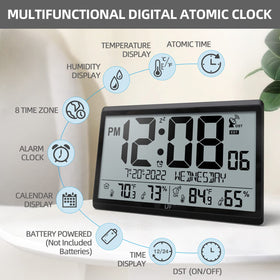 LFF Atomic Clock 15-inch display readability from across the room.