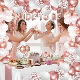 LFSTGN rose gold fringe curtains shimmer at party entrances.