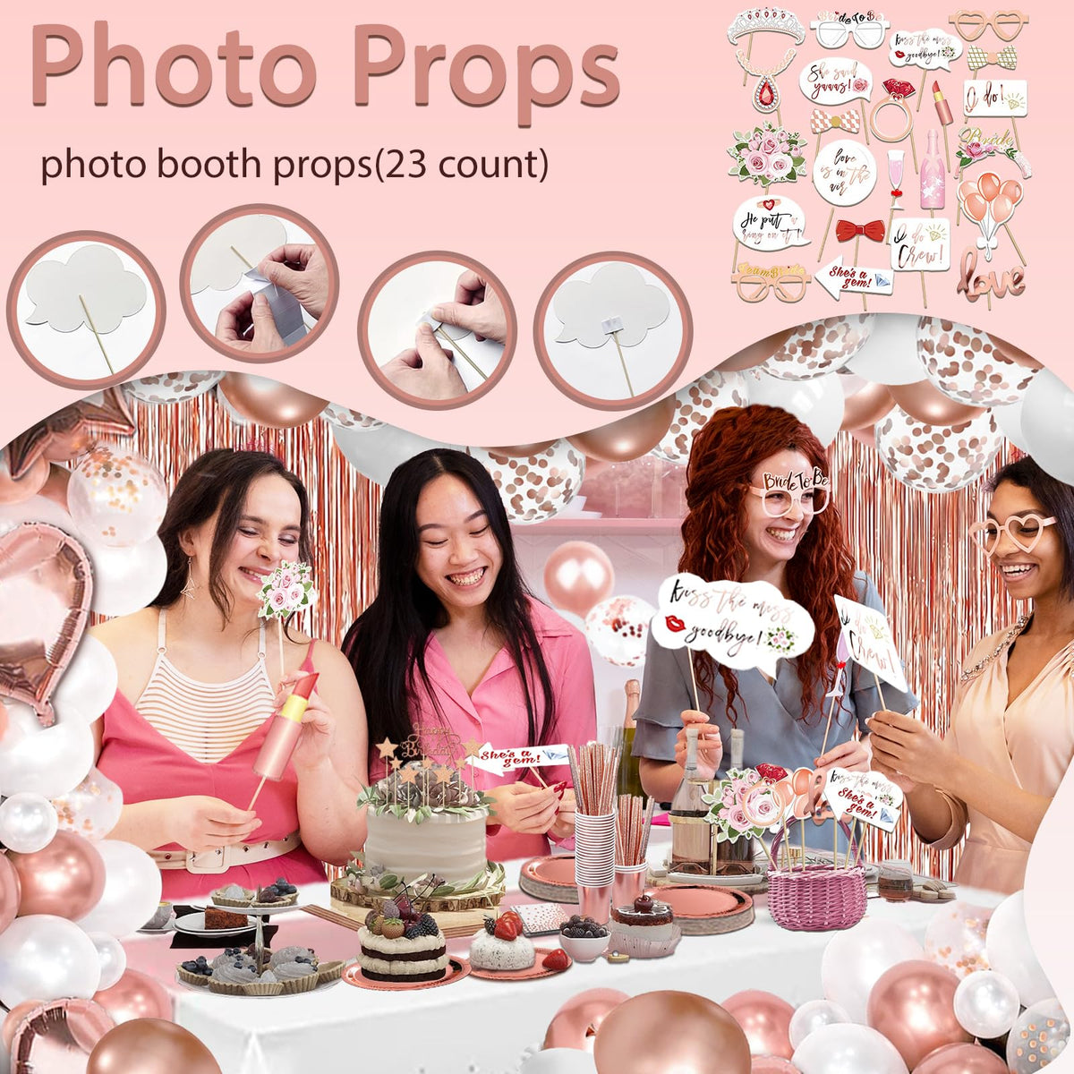 LFSTGN rose gold tableware set coordinates plates and cups for guests.