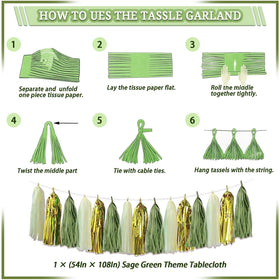 LFSTGN Tassel garland frames the party with chic celebratory accents.