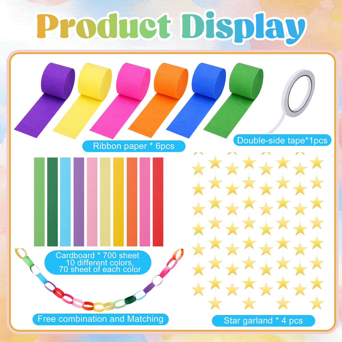 LFUTARI crepe paper rolls create lush streamers for party walls