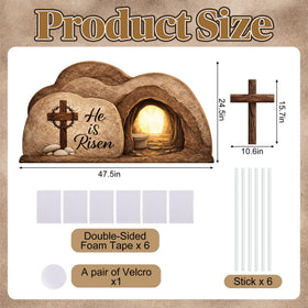 LFUTARI Easter tomb cardboard stand provides a scalable backdrop for church stages.