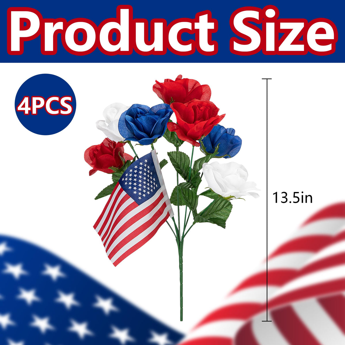 LFUTARI patriotic flags highlight cemetery or home decor with respect.