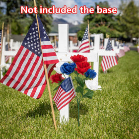 LFUTARI seven-flower arrangement offers a balanced patriotic display.