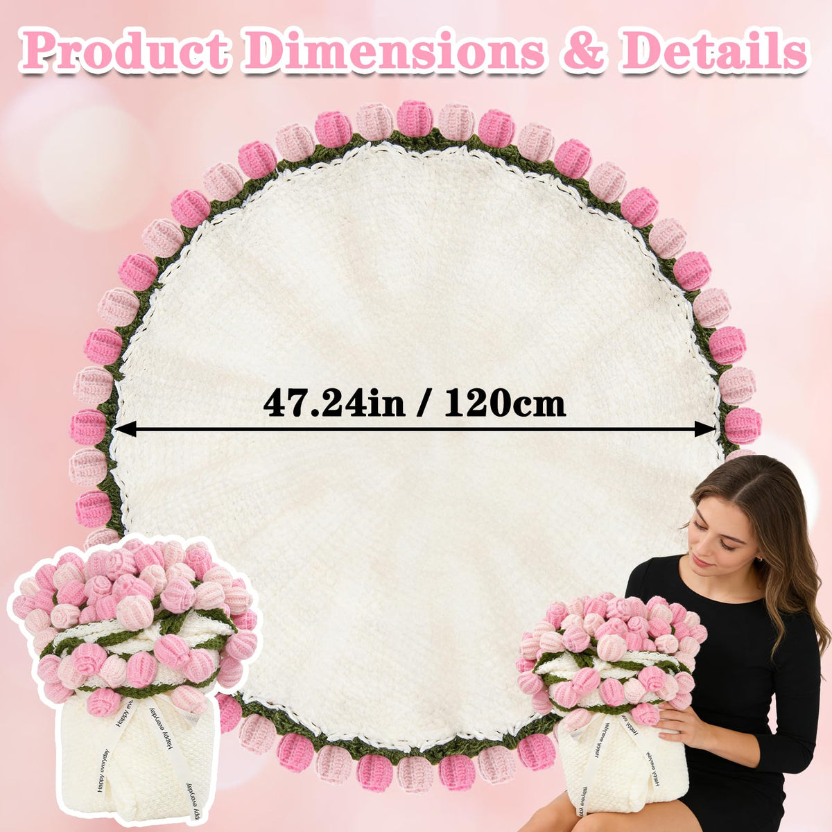 LFZHAN two-tone pink blanket spread as cozy living room accessory.