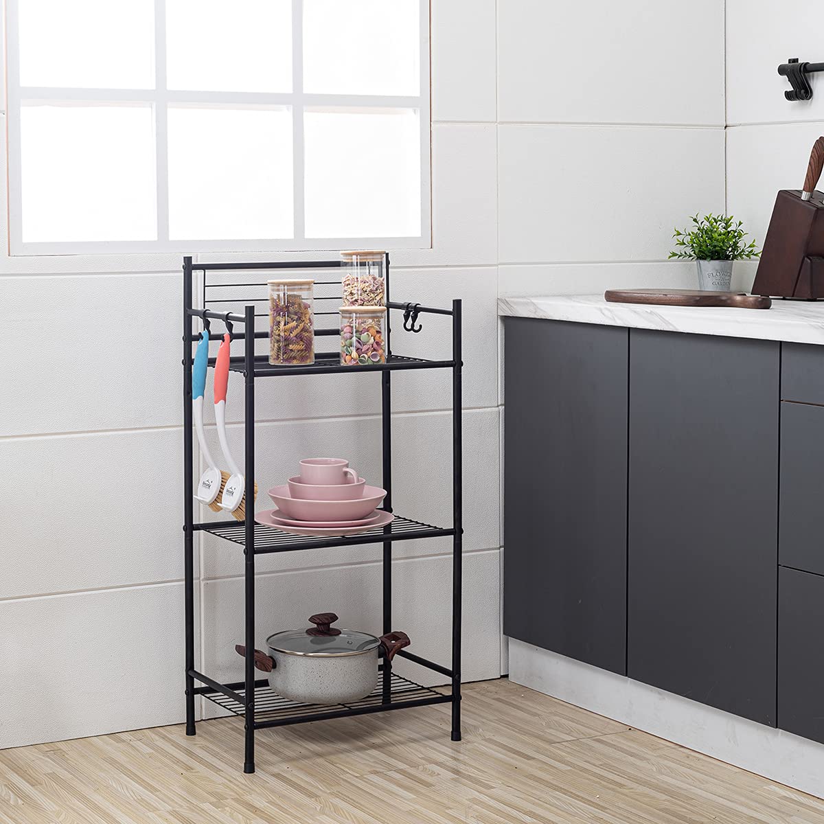 L&amp;H UNICO ABS hooks hold towels, sponges, and shower caps securely.