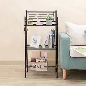 L&amp;H UNICO black multipurpose rack complements modern decor while saving space.