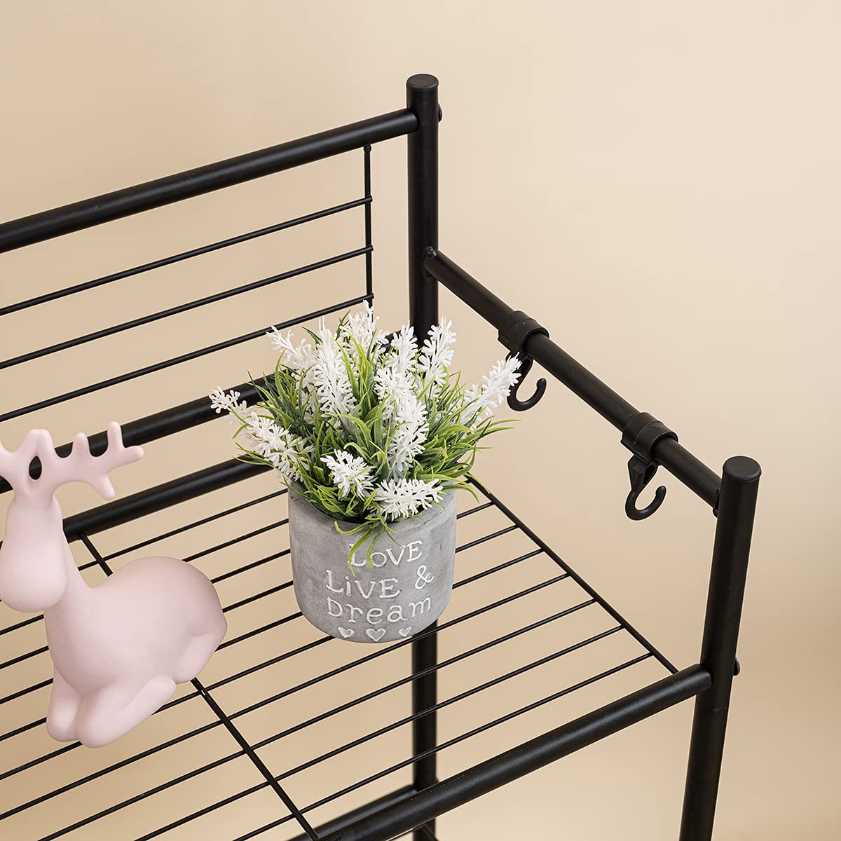 L&amp;H UNICO sturdy metal construction supports daily items with reliable stability.
