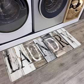 LHAIFA non-slip backing provides confident grip on busy laundry room floors.