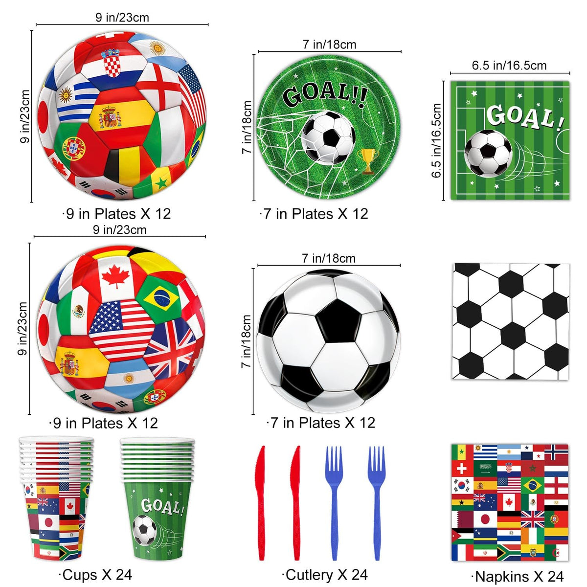LHFYACI soccer cups with flags to elevate drinks service and party energy